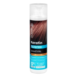 Šampūnas blankiems ir trapiems plaukams (keratinas + argininas + kolagenas) 250 ml "Dr. Sante"