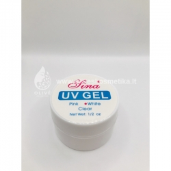 Gelis nagų priauginimui "UV GEL" (baltas) "Sina"