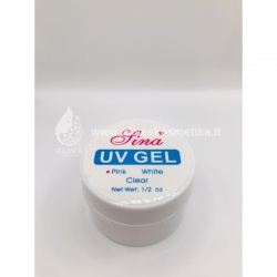 Gelis nagų priauginimui "UV GEL" (rožinis) "Sina"