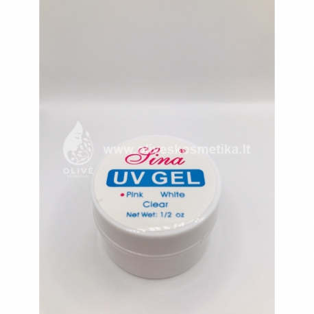 Gelis nagų priauginimui "UV GEL" (rožinis) "Sina"