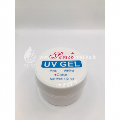 Gelis nagų priauginimui "UV GEL" (skaidrus) "Sina"