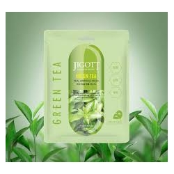 JIGOTT Real Ampoule Mask (Green Tea) – lakštinė kaukė su žaliąja arbata 27ml