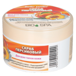 Veido šveitiklis su persikų kauliukais 200 ml "Belle Jardin"