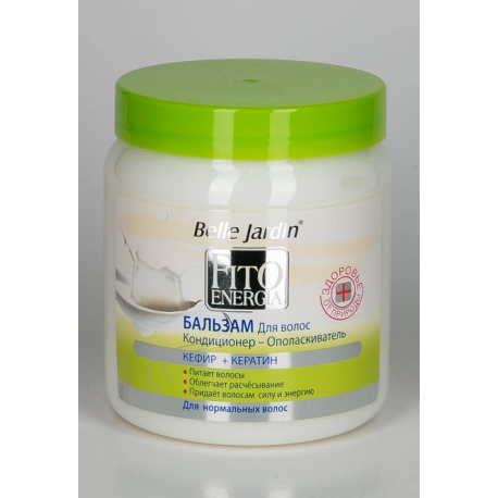 Plaukų balzamas normaliems plaukams su kefyru ir keratinu 500 ml "Belle Jardin"