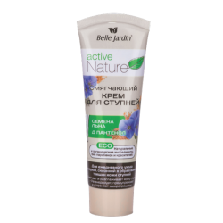 Minkštinamasis pėdų kremas su linų sėmenų ekstraktu ir D-pantenoliu 85 ml "Belle Jardin"