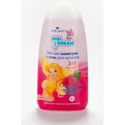Minkštinantis šampūnas ir želė maudynėms - du viename, su ramunėlių ekstraktu ir migdolų aliejumi 300 ml "Belle Jardin"