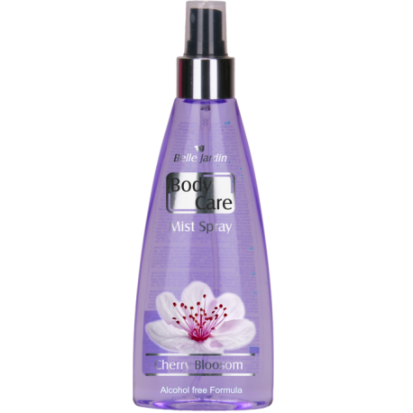 Drėkinamasis parfumuotas kūno purškiklis be spirito, su vyšnių žiedais 180 ml "Belle Jardin"