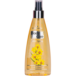 Drėkinamasis parfumuotas kūno purškiklis be spirito, su auksinėm orchidėjom 180 ml "Belle Jardin"