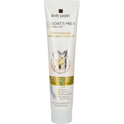 Maitinamasis pėdų kremas su ožkos pienu ir alyvuogių aliejumi 125 ml "Belle Jardin"