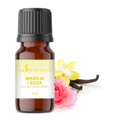 Vanilės ir rožės kvapnusis aliejus 12 ml "Aromatique"