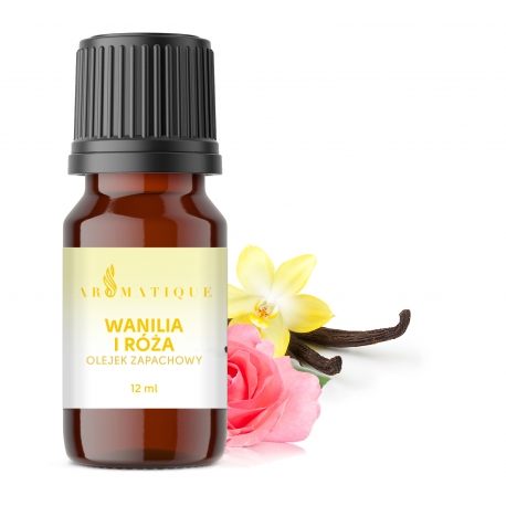 Vanilės ir rožės kvapnusis aliejus 12 ml "Aromatique"