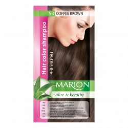 Dažomasis plaukų šampūnas 40 ml "Marion" (Spalva Nr. 53 kavos - ruda)