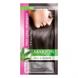 Dažomasis plaukų šampūnas 40 ml "Marion" (Spalva Nr. 59 juodmedžio juoda)