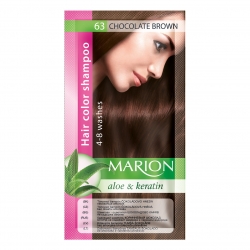 Dažomasis plaukų šampūnas 40 ml "Marion" (Spalva Nr. 63 tamsaus šokolado)